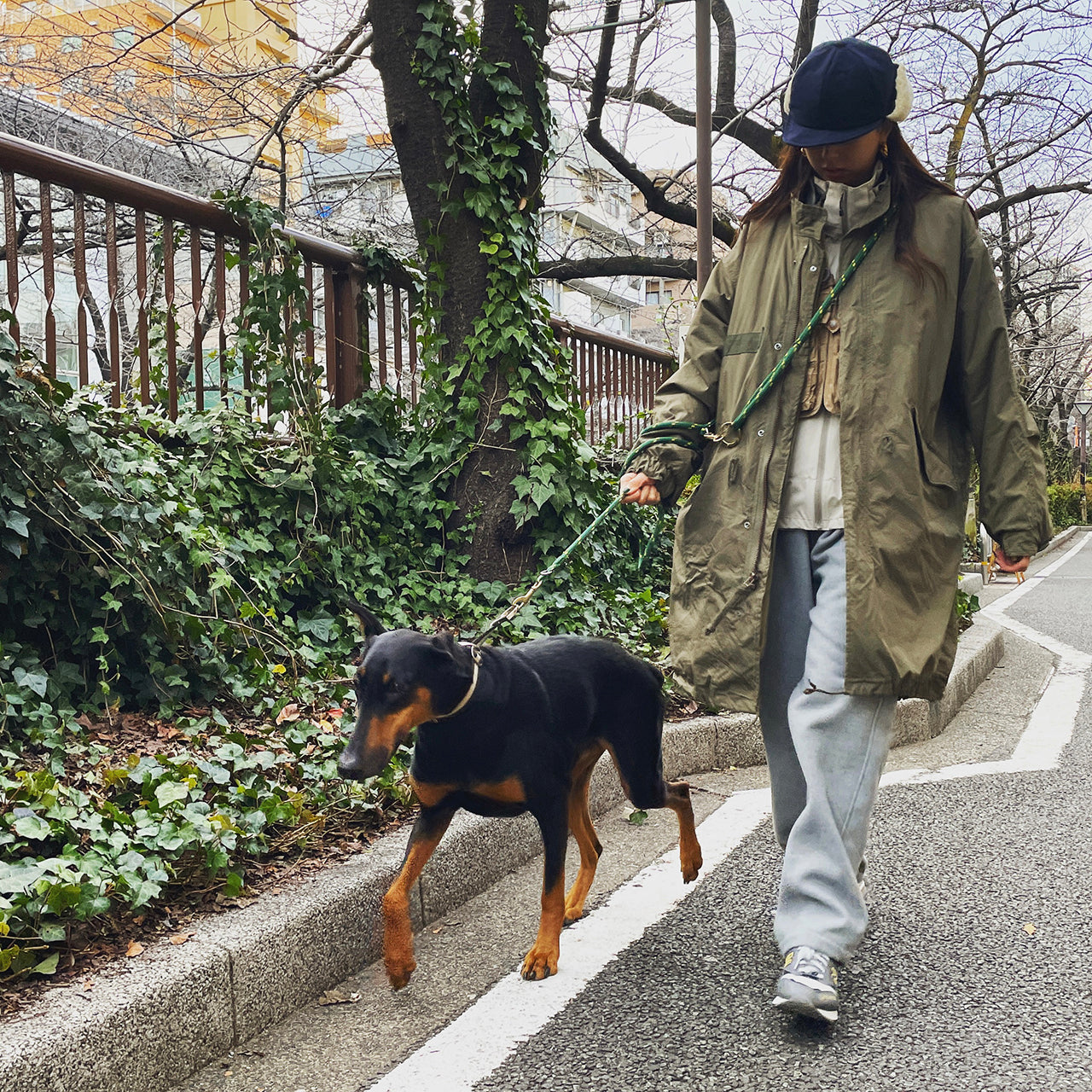 HOSU スプライスドッグリード(中型犬 大型犬)/ブルー